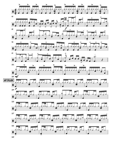 Drum Sheet Music Drums Sheet Drum Notes Drum Patterns Drums Beats