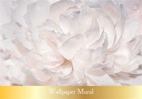 Large Peony Flower Wall Mural Nursery Cream Pastel Peonies - Etsy