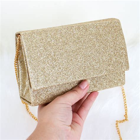 Bolsa Feminina Clutch Festa Glitter Al A De Correntes Compre Agora