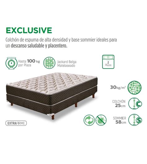 Sommier Plazas Espuma Alta Densidad Pillow Top Cannon Lg Amoblamientos