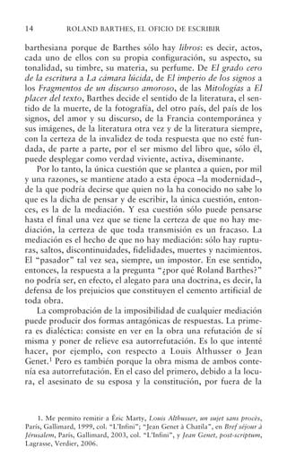 Roland Barthes El Oficio De Escribir Eric Marty Pdf