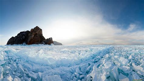 19 Turquoise Ice Of Lake Baikal Wallpapers Wallpaperboat