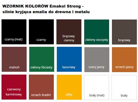 Dekoral EMAKOL STRONG Emalia Drewno Metal 0 2l KOLORY Rab Dom