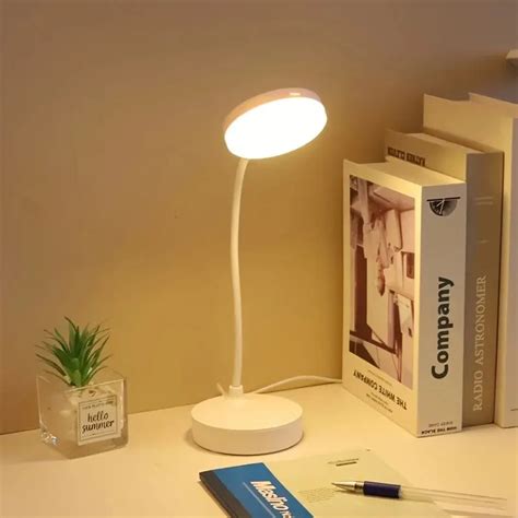 LED Desk Lamp Porta De Carregamento USB Cor Branca 3 N Veis