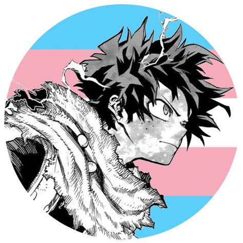 緑谷出久 「izuku Trans Flag Icons Pfp Cuz Why Not」rin 🩷 S Tier Twinkのイラスト