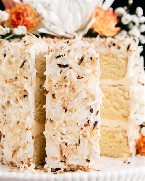 Almond Coconut Layer Cake Heathers Home Bakery