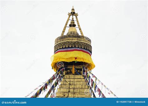 Top of the Stupa in Namo Buddha Located in Nepal on a White Background ...