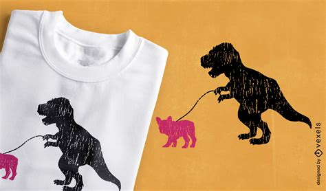 Descarga Vector De Diseño De Camiseta De Dinosaurio T rex Caminando Con