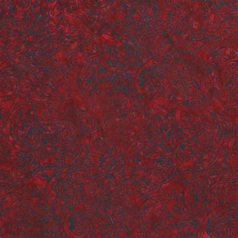 2144 007 Best Of Malam Batiks Paisley Dark Red Fabric Rjr Fabrics