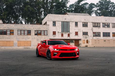 Red Chevrolet Camaro SS Brixton Forged