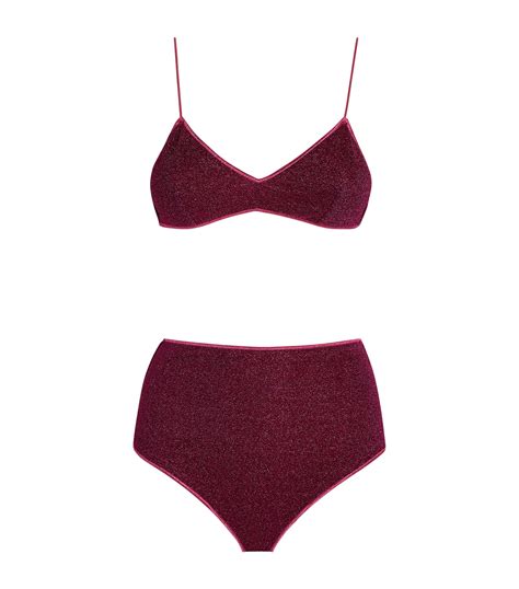 Oséree pink Lumière High Waist Bikini Harrods UK