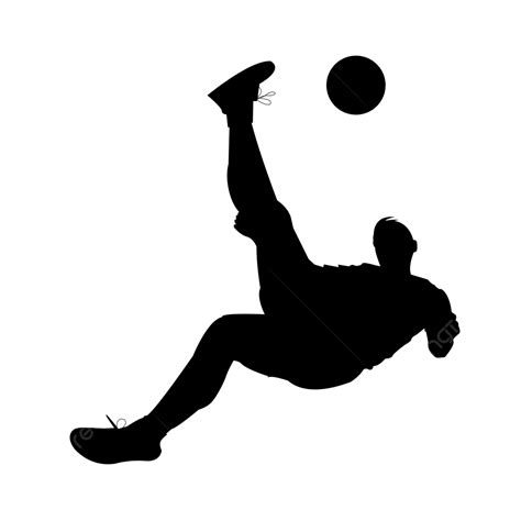 Bicycle Kick Football Vector Footballers Bicycle Kick Sportsman