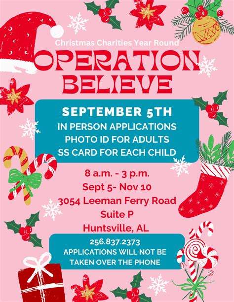 Operation Believe Christmas Charities Year Round