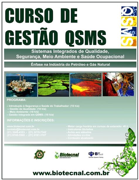 Falando De Meio Ambiente Curso De Gest O De Qsms Biotecnal