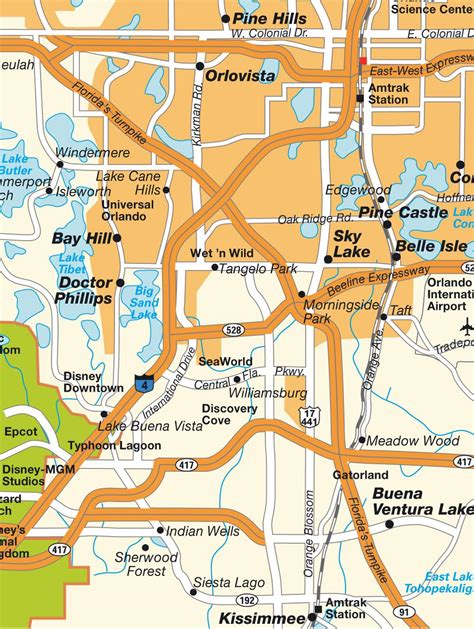 Map Orlando FL, Florida, USA. Maps and directions at hot-map.