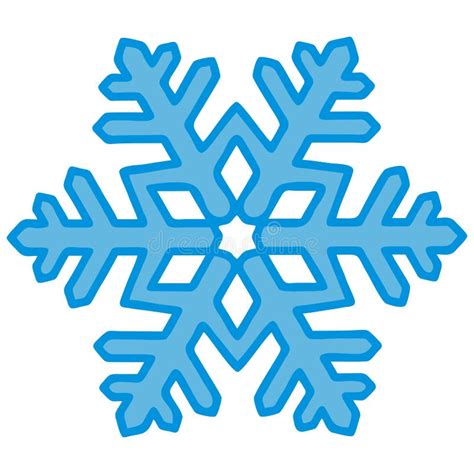 Sneeuwvlok Blauwe Contour Vector Illustratie Illustration Of Embleem