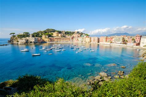 The Bay Of Silence And View Over The Old Town Of Sestri Levante On The