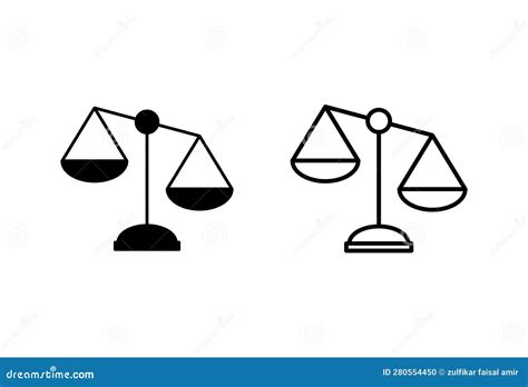 Scales Icon Law Scale Icon Scales Vector Icon Justice Stock Vector