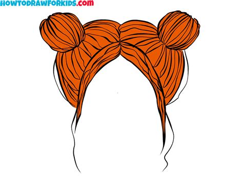 How to Draw Hair Buns - Easy Drawing Tutorial For Kids