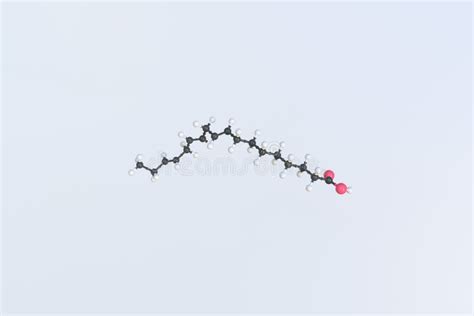 Linolenic Acid Molecule, Scientific Molecular Model, Looping 3d Animation Stock Illustration ...