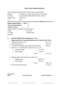 Format Contoh Berita Acara Lapangan Proyek Desain Terbaik Dalam