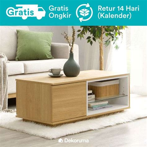 Promo Dekoruma Seno Coffee Table Meja Ruang Tamu Minimalis Atau Meja