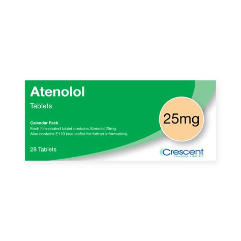 Atenolol 25mg Tablets Crescent Pharma