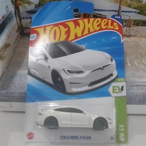 Hot Wheels Tesla Model S Plaid Hw EV Shopee Brasil