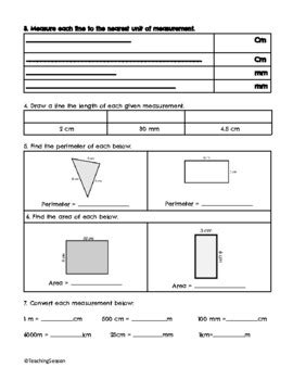 Grade 3 Measurement Test Based On Ontario S New Math Curriculum TPT