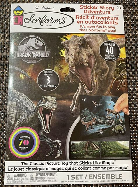 Colorforms Jurassic World Sticker Story Adventure Over 40 Colorforms New 3924746769