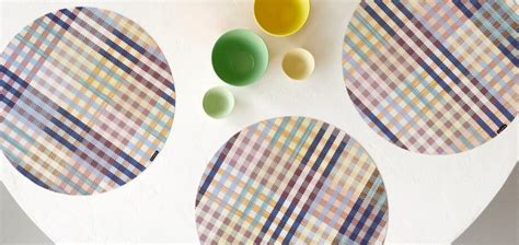 Chilewich table mats round and oval – Muffet and Louisa