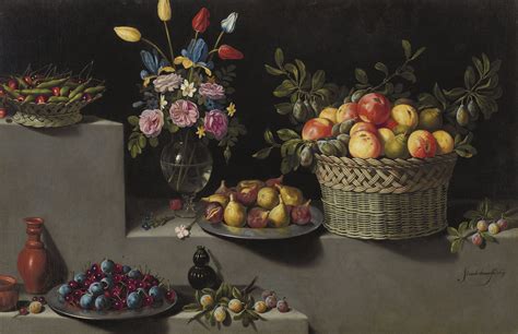 Juan Van Der Hamen Y León Madrid 1596 1632 Peaches Pears Plums