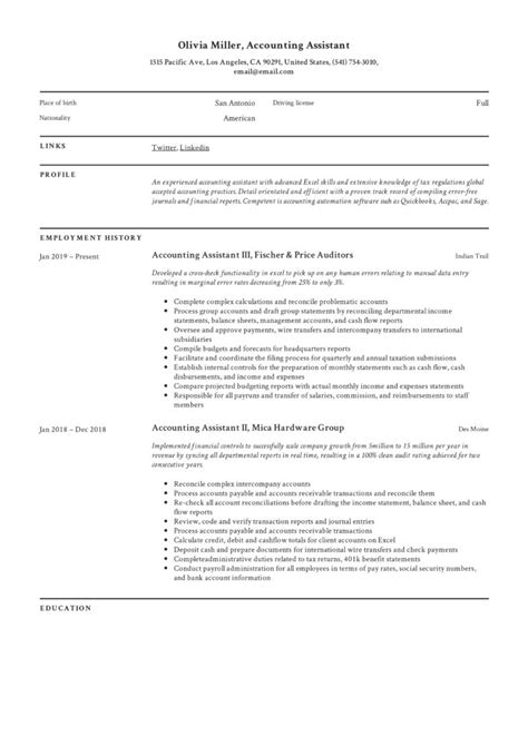 Accounting Finance Resume Examples 2024 Free PDF S