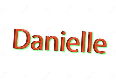 Illustration Name Danielle Isolated In A White Background Stock Illustration Illustration Of