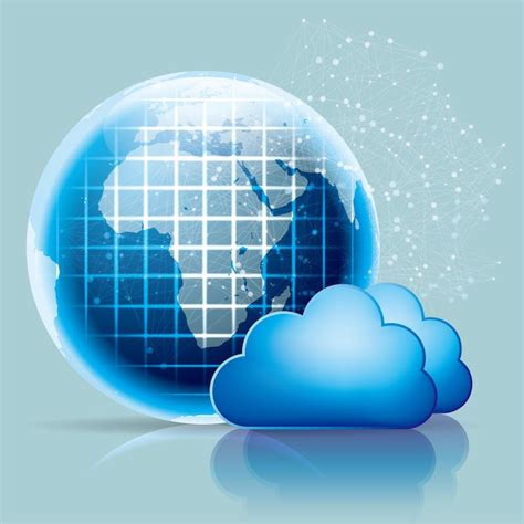 Premium Vector Cloud Computing Concept Design The Background Is Blue