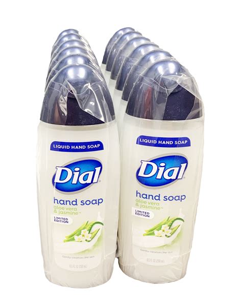 12 Pack Dial Liquid Hand Soap In Aloe Vera And Jasmine 8 5 Fl Oz