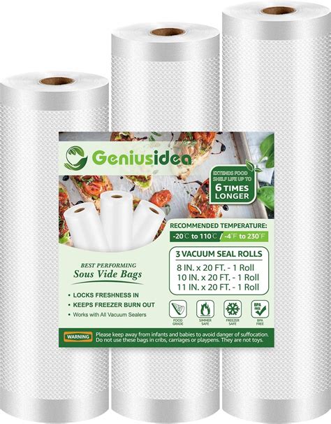 Lot De Rouleaux De Sacs D Emballage Sous Vide Cm Cm