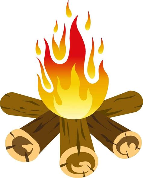 Bonfire Or Camp Fire Vector Vector Art At Vecteezy