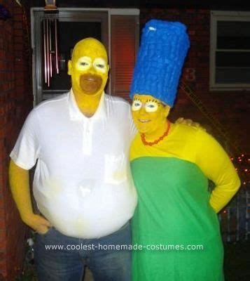 Coolest Homemade Marge and Homer Simpson Costume | Simpsons costumes, Homer simpson costume ...