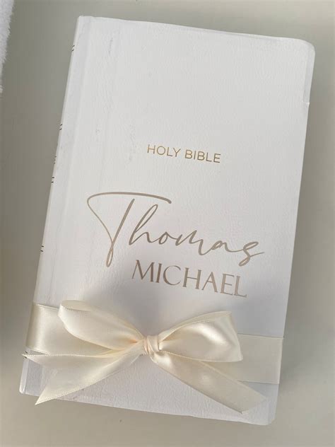 Personalised Leather Bound NKJV Bible Christening & Keepsake Bible - Etsy