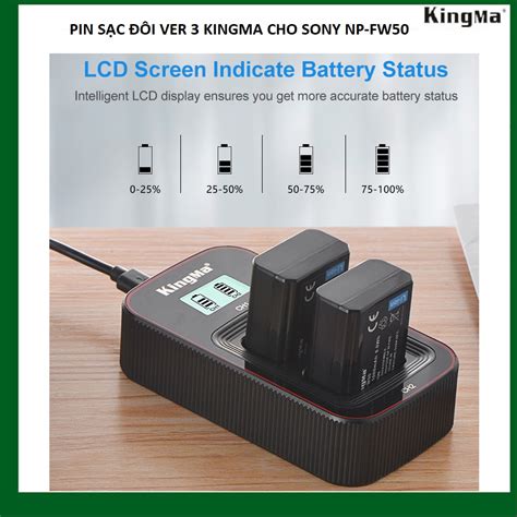 PIN SẠC ĐÔI VER 1 VER2 VER3 KINGMA CHO SONY NP FW50 Shopee Việt Nam