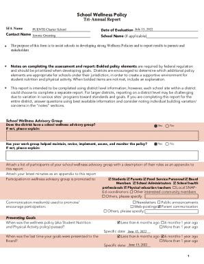 Fillable Online Alaska School Wellness Policy Annual Report Checklist