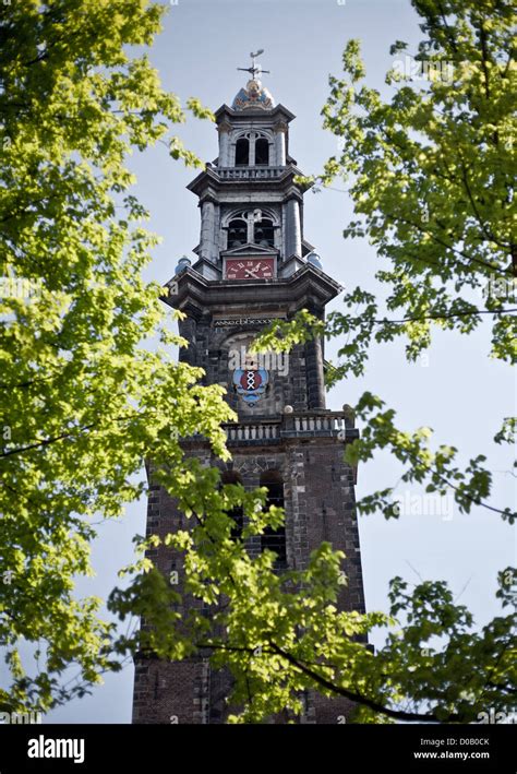 Una Foto Del Famoso Westerkerk En Amsterdam Westertoren En Jordaan