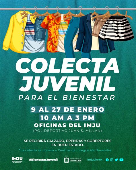 Imju Invita A Los Culiacanenses A Donar Ropa En La Colecta Juvenil