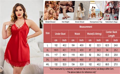 Avidlove Plus Size Women Lingerie V Neck Nightwear Satin Lace Chemise