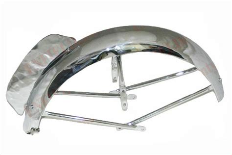 Bsa Goldstar Chrome Plated Mudguard Set Complete Fitting Plus Number