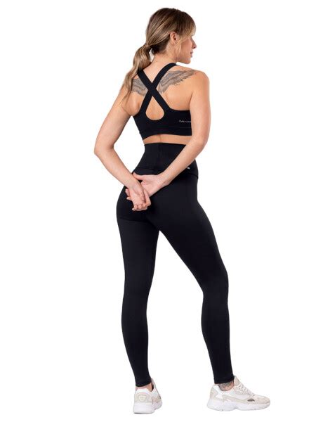 Calza Legging Deportiva Para Dama Graphene Negra Talle GG Electroventas