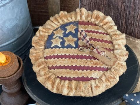 Primitive Mini Faux American Berry Pie Tiered Tray Decor Shelf Sitter Etsy Pie Craft