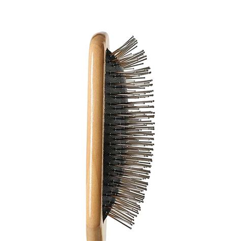 Buy Bronson Professional Paddle Hair Brush Wooden With Steel Bristles