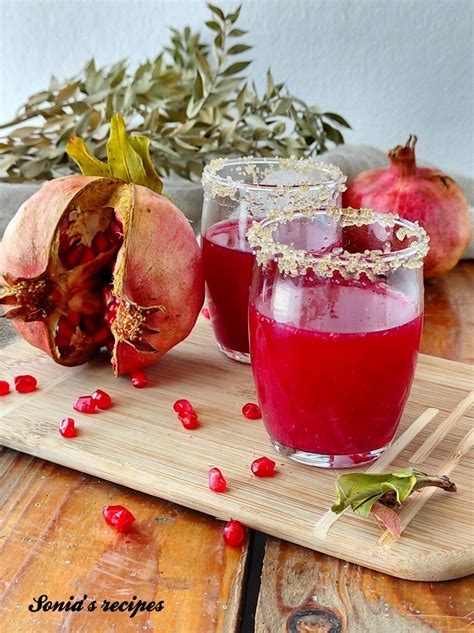 Homemade Pomegranate Juice Sonia S Recipes